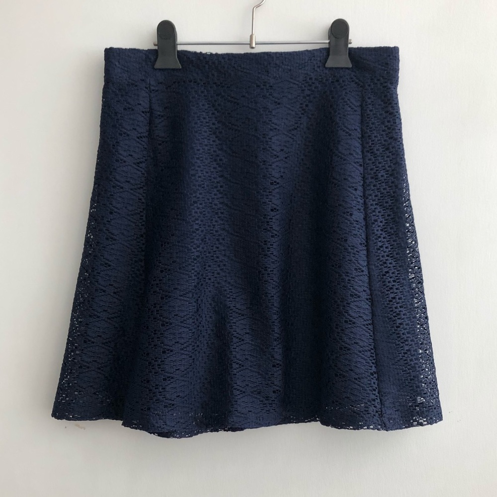 Zara navy lace skirt